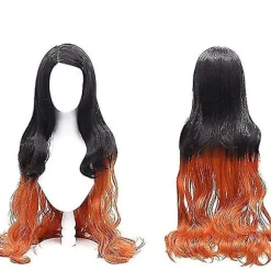 2023 - Demon Slayer Bror og Søster Kamado Nezuko Cosplay Kostume Outfit Kimono Anime Kostume Paryk - 1 Nezuko Wig One Size