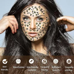 12 Ark Leopard-Tatoveringer Midlertidige Whiskers Tatoveringer Leopard Print Midlertidige Tatoveringer Brune Leopard Ansigtsklistermærker Guld Midlertidige Tatoveringer Cheeta | Fyndiq