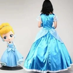 2020 Askepot cosplay voksen blå Askepot pige bryllup voksen brugerdefineret fest Halloween Cosplay karneval Cosplay kostume L L Beige