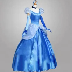 2020 Askepot cosplay voksen blå Askepot pige bryllup voksen brugerdefineret fest Halloween Cosplay karneval Cosplay kostume L L Beige