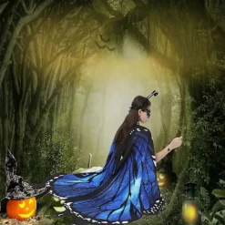 2023 Bedst sælgende Voksen Vinger Sommerfugl Sjal Vedhæng Anime Cosplay Roterende Halloween Danse Spil-Perfet Purple_MGF Purple