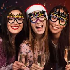 2026 Briller 8 Stk. Godt Nytår Fest Papir Tilbehør Kostume Sjov