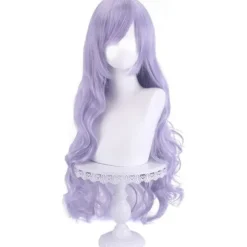 81 cm Lang Bølget Krøllet Fuld Hår Violet Cosplay Paryk til Kvinder Damer Harajuku Anime Stil Halloween Kostume Fest eller Daglig Brug