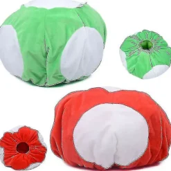 19*30 cm Tudsehat Grøn og Rød Hot Tegneserie Cosplay Hat Sød Blød Fyldt Bomuldshat til Venner Gave