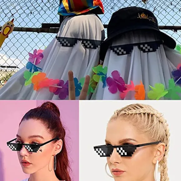 1 Cool Briller Sorte Thug Life Solbriller, Swag Briller Unisex Su