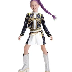 2025 Demon Hunter K-Pop Kostume | Halloween Outfit Kvinder Børn Cosplay 120 cm 120 No. 5 3-piece set