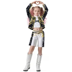 2025 Demon Hunter K-Pop Kostume | Halloween Outfit Kvinder Børn Cosplay Ankelring Ankelring-FA- Ankle Ring 140cm
