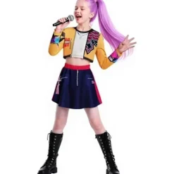 2025 Demon Hunter K-Pop Kostume | Halloween Outfit Kvinder Børn Cosplay No. 6 2-delt sæt{KDO} No. 6 2-piece set 160cm