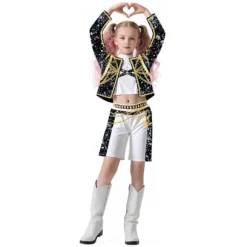 2025 Demon Hunter K-Pop Kostume | Halloween Kostume til Kvinder og Børn Cosplay - Perfekt Nr. 3 3-delt sæt 160cm Nr. 3 3-delt sæt No. 3 3-piece set 160cm | Fyndiq