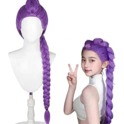 2025 Demon K-pop Hunters Kostume Rumi Paryk Mira Zoe Realistisk Anime Cosplay Paryk til Cosplay-konvent Lilla Rumi ytu Rumi【Wig】 child