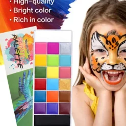 20 farver Athena ansigts- og kropsmaling oliepalet professionel flash giftfri sikker tatovering Halloween fest kunstner fancy makeup malingssæt til