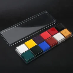 12 farver giftfri oliemaling Halloween ansigtsmaling kropsmaling Makeup Sæt (12 farver oliemaling)