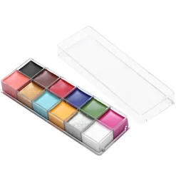 12 farver olie maling ansigt kropsmaling specialeffekter makeup fedt