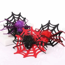 3 Halloween Edderkoppespind Hårpynt Maskeradefest Show Pr