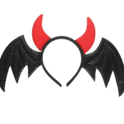 2025 Halloween Hårbøjle Halloween Flagermus Horn Hårbøjle Cosplay Flagermus Hårbøjle Flagermus Vinge Cosplay Hårbøjle Black 33X20CM