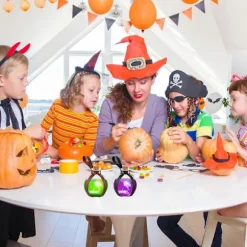 2025 Halloween Mørk Magi Kork Drikkeflaske Rund Sfærisk Glasflaske Troldmand Mørk Magi Drikkeflaske til Halloween Rekvisitter (Sort)