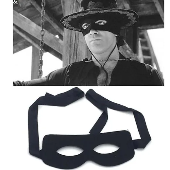 4 Halloweenmasker Zorro øjenbindel COS cosplay Zorro halvt ansigt