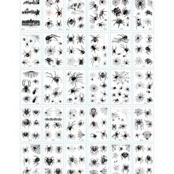 300 midlertidige tatoveringer - Halloween-arr-tatoveringer - Ansigts- og kropsmakeup - 3D-simulerede sår - Mørke ar...