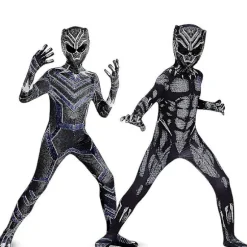 2023 New Black Panther Costume Marvel The Avengers Super Hero Cosplay Bodysuit Zentai Jumpsuit Halloween kostumer til børn Voksen H_a CNMR Style 2 130 | Fyndiq