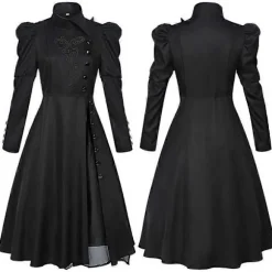 2025 Ny Heks Elphaba Cosplay Kostume Sort Performance Kjole Langærmet Gotisk Kjole black S