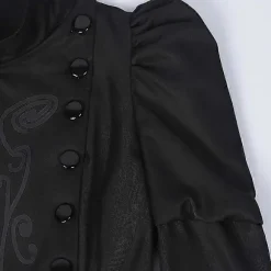 2025 Ny Heks Elphaba Cosplay Kostume Sort Performance Kjole Langærmet Gotisk Kjole black S