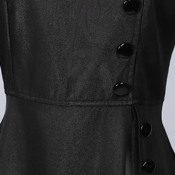 2025 Ny Heks Elphaba Cosplay Kostume Sort Performance Kjole Langærmet Gotisk Kjole black S