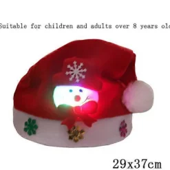 2024 NY LED Julehat Kreativ Blinkende LED-lys Strikket Hat Snemand Vinter Varm Farve Strikket Hue Julegave 42_tfrf 42