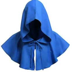 100% Ny, Middelalderlig Hættehat Halloween Cosplay Hætteklædt Kappe Unisex Middelalderlig Kappe Hathvid (blå)