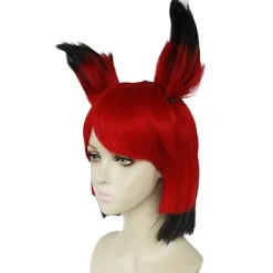 2024 ny model Anime Hazbin Hotel ALASTOR Paryk med øre Cosplay Kostume Varmebestandigt Syntetisk Hår Mænd Kvinder Parykker