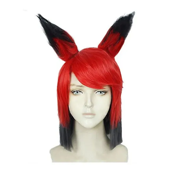 2024 ny model Anime Hazbin Hotel ALASTOR Paryk med øre Cosplay Kostume Varmebestandigt Syntetisk Hår Mænd Kvinder Parykker