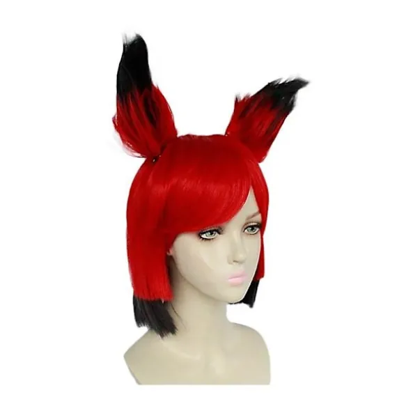 2024 ny model Anime Hazbin Hotel ALASTOR Paryk med øre Cosplay Kostume Varmebestandigt Syntetisk Hår Mænd Kvinder Parykker