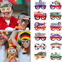 2026 Nye Fodboldbriller, Fodboldliga Hold Klub Festdekorationer, VM Fanartikler