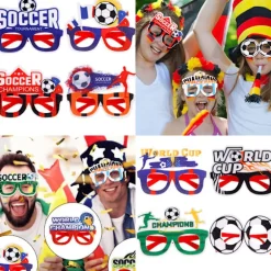 2026 Nye Fodboldbriller, Fodboldliga Hold Klub Festdekorationer, VM Fanartikler