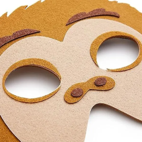 12 Pak Filt Dyrmasker Til Børn, Jungle Safari Festgaver Til Fødselsdag (FMY)