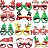 12 Pak Julebriller Glitter Brillerammer Kostume Tilbehør til Julepynt Festgaver Strømper