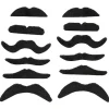 12 Pak Selvklæbende Assorterede Overmuser / Mustache Sæt Fastelavnskostume Fødselsdag Stilfuld