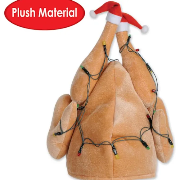 1 pakke plys glødende julekalkunhat, Thanksgiving hat Thanksgiving kalkunhat bevægelig kalkunhovedbetræk Thanksgiving dekoration fest hatte, one size | Fyndiq