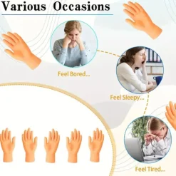 10 pakker Mini Finger Hånd Gummifinger Dukker - Sjove Små Figurer