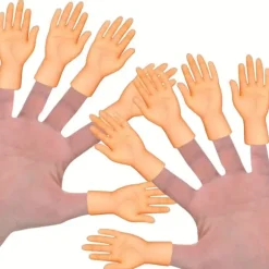 10 pakker Mini Finger Hånd Gummifinger Dukker - Sjove Små Figurer