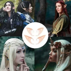 2 par alveører - maskeradebal - blød spids pixie - Halloweenfest rekvisitter - vampyrfest rekvisitter_yux