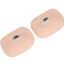 1 par blød silikone øjenmodel fleksibel 5D til øvelse af piercing, sutur, makeup, undervisningsinstruktioner, blå øjeæble