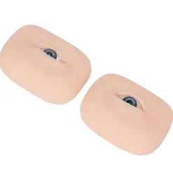 1 par blød silikone øjenmodel fleksibel 5D til øvelse af piercing, sutur, makeup, undervisningsinstruktioner, blå øjeæble