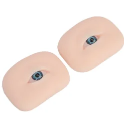 1 par blød silikone øjenmodel fleksibel 5D til øvelse af piercing, sutur, makeup, undervisningsinstruktioner, blå øjeæble