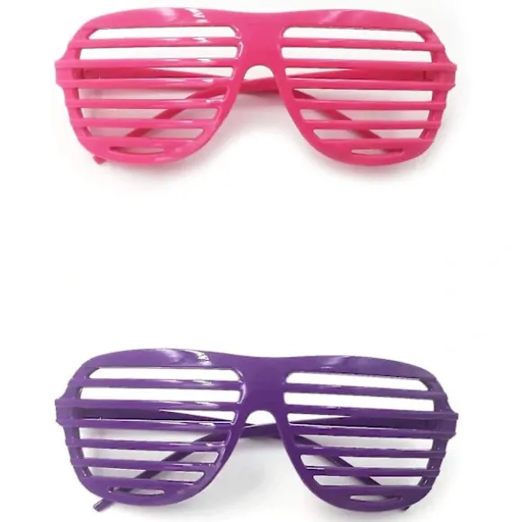 8 Par Festbriller Neonfarvede Shutterbriller