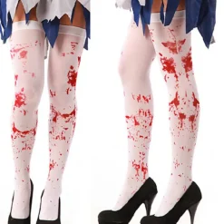 2 par Halloween COS sygeplejerske blodige sokker Halloween blodsok A