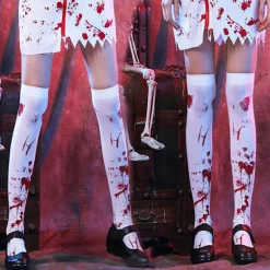 2 par Halloween COS sygeplejerske blodige sokker Halloween blod sok