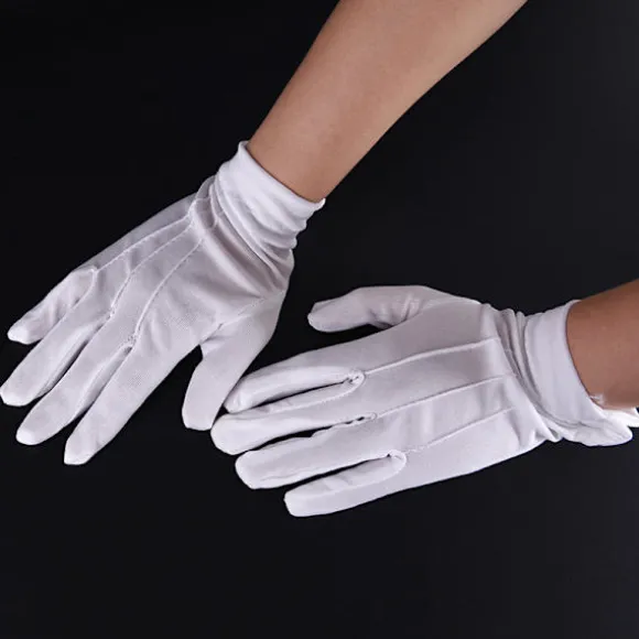 1 Par hvide formelle handsker Hvide Honor Guard Parade Santa Women White onesize
