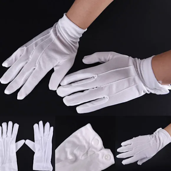 1 Par hvide formelle handsker Hvide Honor Guard Parade Santa Women White onesize