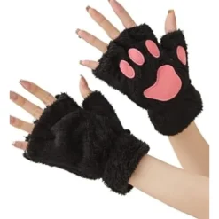 2 Par Kattepote Vanter Fingerløse Bjørnepote Søde Håndpote Udstyr Cosplay Kostume Tilbehør