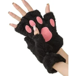 2 Par Kattepote Vanter Fingerløse Bjørnepote Søde Håndpote Udstyr Cosplay Kostume Tilbehør